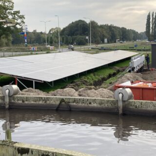 Aanleggen zonnepanelen rwzi Raalte