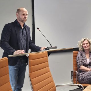 Matthijs Jansen bij zijn afscheid van Waterschap Drents Overijsselse Delta en daarmee ook de fractie van Water Natuurlijk.