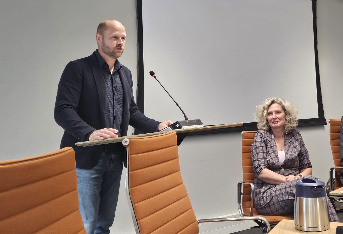 Matthijs Jansen bij zijn afscheid van Waterschap Drents Overijsselse Delta en daarmee ook de fractie van Water Natuurlijk.